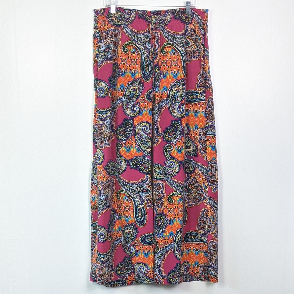 Lauren Ralph Lauren Paisley Wide Leg Palazzo Pants